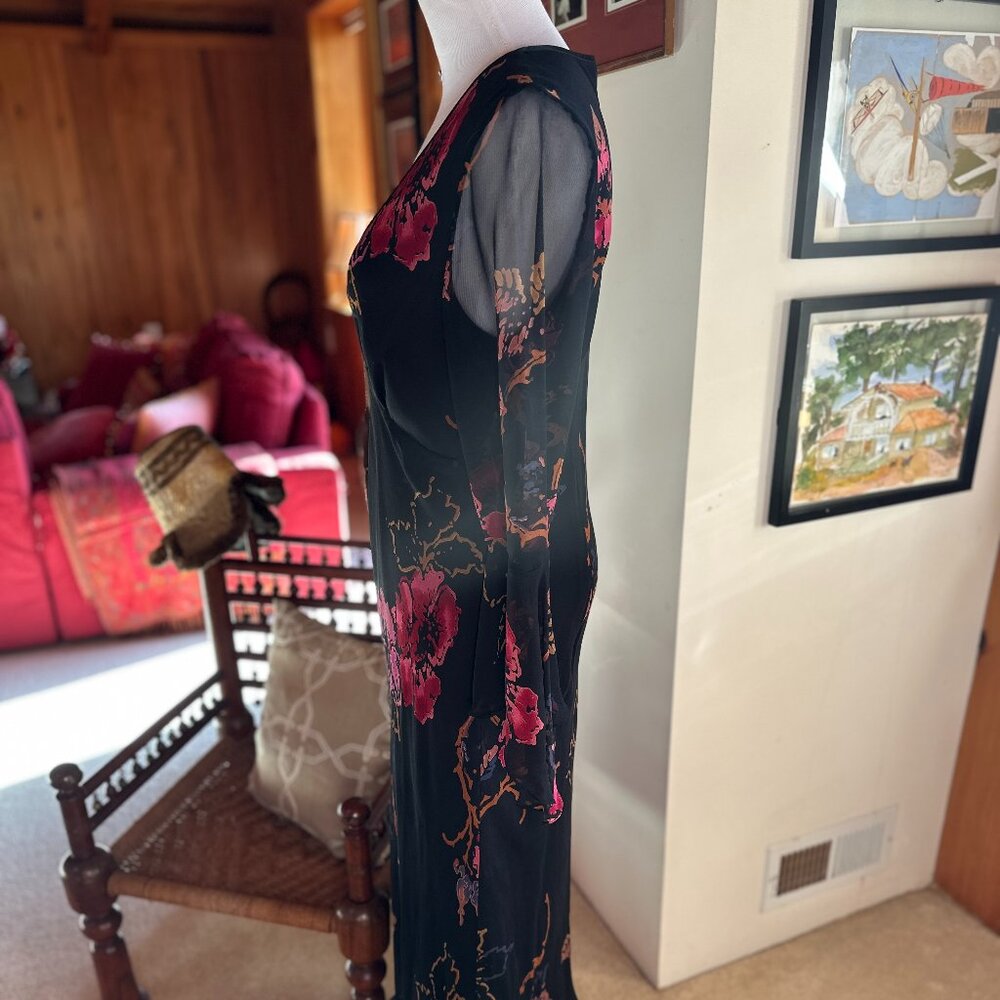 ICE Y2K Vintage Black Red Floral Dress – 10 - Picture 4 of 8